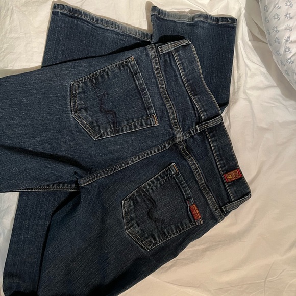 7 For All Man Kind Dark Wash “mid rise bootcut” jeans! Size 25! - Picture 4 of 9